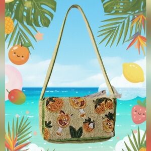 New Tropical Beaded Shoulder Bag